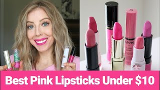 Best Pink Lipsticks at the Drugstore Under 10 [upl. by Eelak]