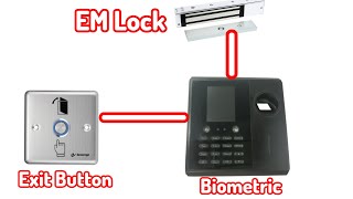 EM Lock Connection With Secureye Biometric SFB3KP [upl. by Lewin929]