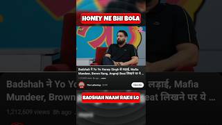 BADSHAH VS HONEY SINGH  BADSHAH gave credit of his name to SHAHRUKH KHAN amp HONEY SINGH honeysingh [upl. by Scevor]