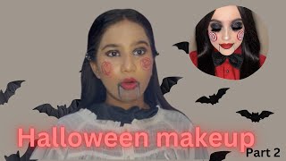 Trying Halloween makeup  Part 2 🎃🖤 [upl. by Anetsirk]