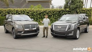 FullSize American Luxury SUV Comparison 2018 Lincoln Navigator vs 2018 Cadillac Escalade [upl. by Edelman]