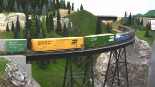 BN HO Scale Layout Model Railroad Train Video  HD JAN 2011 [upl. by Lorena]