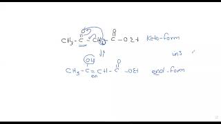 Ketoenol tautomerism of ethyl acetoacetate [upl. by Elbag909]