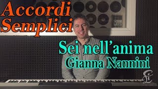 3 SEI NELLANIMA Gianna Nannini  Tutorial Pianoforte  Accordi facili da imparare [upl. by Genna]