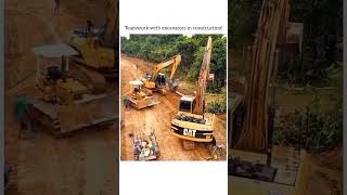 Excavator Teamwork The Ultimate Construction Challenge [upl. by Esirec]