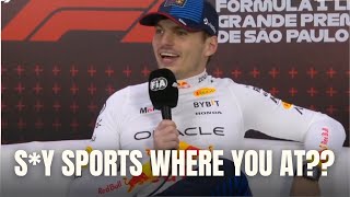 Max Verstappen MOCKING British Media for Not Showing Up in the Press Conference Brazil GP [upl. by Evetta]