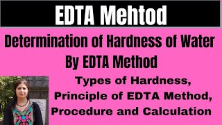 EDTA Method Determination of hardness of water by EDTA Method Hardness Determination and procedure [upl. by Lindblad70]