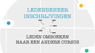 Leden omboeken naar een andere cursus [upl. by Orme555]