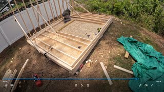 Shed Build 12x16 Wall Framing Part 1 diy art humorconstruction youtubeshortscomedy subscribe [upl. by Maribeth]