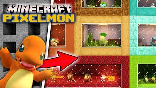 I Trapped Every Starter Pokémon in Minecraft Pixelmon [upl. by Aihtiekal]