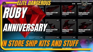 FREE DECAL ALERT Elite Dangerous 40th Anniversary Ruby Ship Kits Revealed [upl. by Honig]