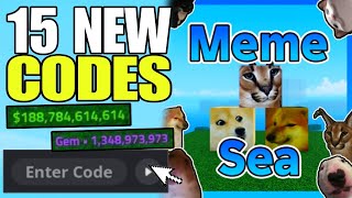 NEW CODES ROBLOX MEME SEA CODES 2024  MEME SEA CODES  MEME SEA CODE [upl. by Eleumas]