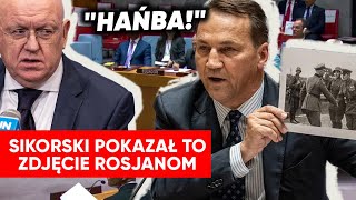 quotHańbaquot Sikorski w ONZ nie miał litości Szef MSZ obnażył kłamstwa Rosji [upl. by Eycal]