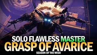 Solo Flawless Master Grasp of Avarice Dungeon Destiny 2 [upl. by Aiel]