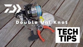 How to Tie a Double Uni Knot Daiwa Tech Tips [upl. by Fafa]