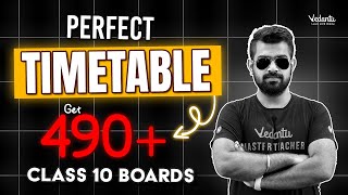 Perfect Timetable to get 490 in Class 10 Boards 3 Months Strategy  CBSE 2025  Shimon Sir [upl. by Ramirol]