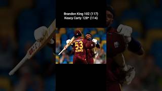 Brandon King And Keacy Carty Century 💪🏻🟥 West Indies vs England 3rd ODI Match 2024 shorts cricket [upl. by Adeehsar]