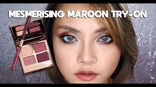 1Minute TryOn quotMesmerising Maroonquot Charlotte Tilbury Colour Coded Eye Palette Tutorial [upl. by Leonidas]