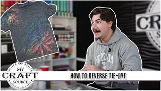 HOW TO REVERSE TIEDYE  My Craft Source  Tulip TieDye Kit [upl. by Auqcinahs]