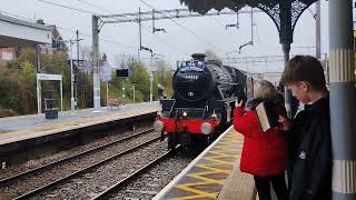 LMS Stainer Class 5 BR Steam Train at Witham Station 23423 With joshuatreloar3517 [upl. by Walliw]