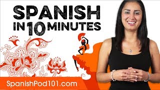 Learn Spanish in 10 Minutes  ALL the Basics You Need [upl. by Laforge]