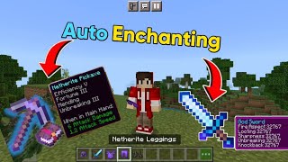 Automatic Enchanting Addon For Minecraft PE  How To Enchante Any Tool In 1 Second  Cyber Gaming [upl. by Ajin460]