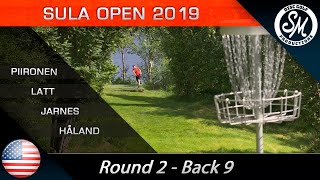 Sula Open 2019  Round 2 Back 9  Piironen Lätt Jarnes Håland English [upl. by Dyal]