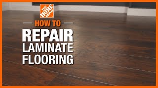 How to Repair Laminate Flooring  The Home Depot [upl. by Sonnnie]