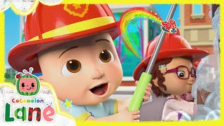 JJs Firetruck Wash  CoComelon Lane  NEW Netflix Series  Full Episode [upl. by Tremann]