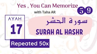 59 Surah Al Hashr  Verse 17  Memorization Series [upl. by Pendergast]