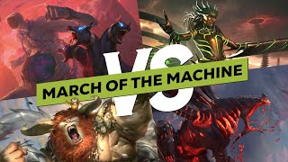 KroxaKunoros Glissa Urabrask BorborygmosFblthp  March of the Machine Commander Gameplay [upl. by Lishe]