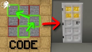 EASY CODE DOOR in Minecraft MCPE Tutorial [upl. by Enael]