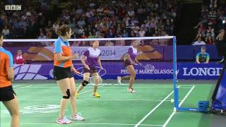 Mixed Team Bronze  SIN vs IND  WD  2014 Commonwealth Games badminton [upl. by Radie]