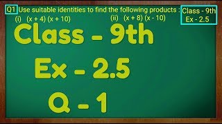 Class  9th Ex  25 Q 1 POLYNOMIALS Maths NCERT CBSE [upl. by Inor]