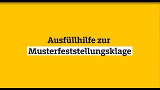 Anleitung Ausfüllhilfe zur Musterfeststellungsklage  ADAC [upl. by Alleiram]