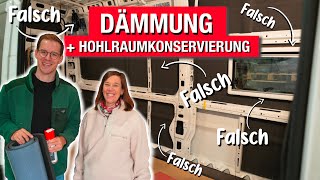 DÄMMUNG amp HOHLRAUMKONSERVIERUNG im Kastenwagen  FALSCH gemacht 🤷‍♂️😱🤔  Armaflex VANUE Sprühwachs [upl. by Ahsiram347]