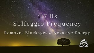 417 Hz Solfeggio Frequency  Removes Blockages amp Negative Energy [upl. by Ledif]