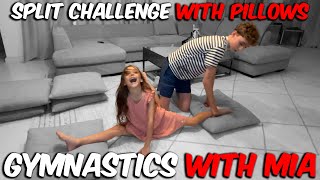 Advanced split with pillows in gymnastics [upl. by Riki]