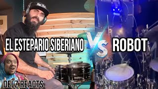 Robot Drum solo VS El Estepario Siberiano Battle Reaction drummer [upl. by Aland433]