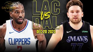 Los Angeles Clippers vs Dallas Mavericks Full Game Highlights  December 20 2023  FreeDawkins [upl. by Kenton]