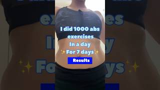 Results  7 days 1000 abs exercise  before after✨absworkout workoutchallenge workoutresults [upl. by Hagerman]