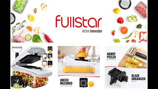 Fullstar 9in1 Deluxe Vegetable Chopper Kitchen Gifts  Onion Chopper amp Dicer  Peeler Spiralizer [upl. by Gildea]