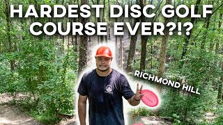 HARDEST DISC GOLF COURSE EVER F9 at Richmond Hill [upl. by Atik937]