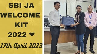 SBI JA 2022 welcome Kit unboxing VLOG 😍sbi banking [upl. by Adnarrim846]