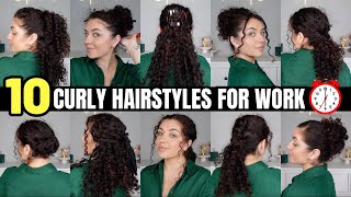 10 Easy Curly Hairstyles For Work [upl. by Veda]