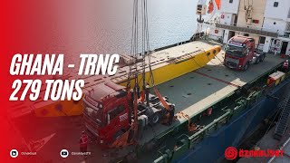 GHANA  TRNC 279 Tons Engine Transportation with Modular Hydraulic Platforms [upl. by Sayre]