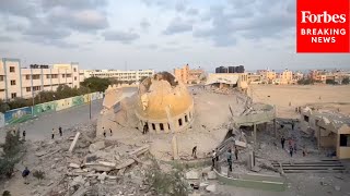 Gazas AlAmin Muhammad Mosque Destroyed By Israeli Airstrikes [upl. by Franciska]