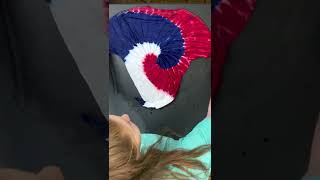 Easy Tie Dye T Shirt Tutorial  Red White amp Blue Spiral shorts [upl. by Hayley]