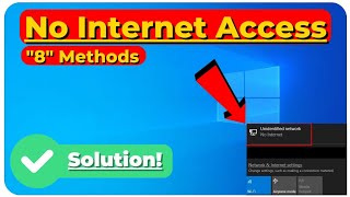 Fixed Unidentified Network Issue No Internet Access on Windows 10  Ethernet or WiFi Connections [upl. by Nanerb504]