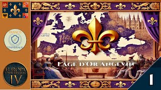 ⚜️ EU4  LÂge dOr Angevin  ⚜️ 1 [upl. by Jannery]